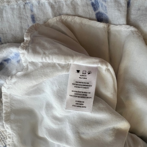 Rails Delilah White Linen Blend Midi Dress in Cloud Tie Dye Size L - Picture 12 of 12